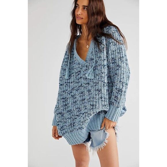 NWT FREE PEOPLE Sz XS NEVER LEAVING HOODIE PULLOVER SWEATER - Picture 1 of 3